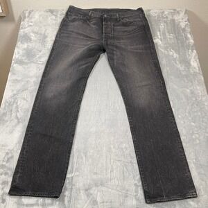 Levi Strauss 501 Jeans Mens W38 L34 Dark Wash Button Fly Straight Leg